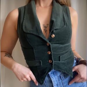 ISO — Emerald Corduroy Vest!
